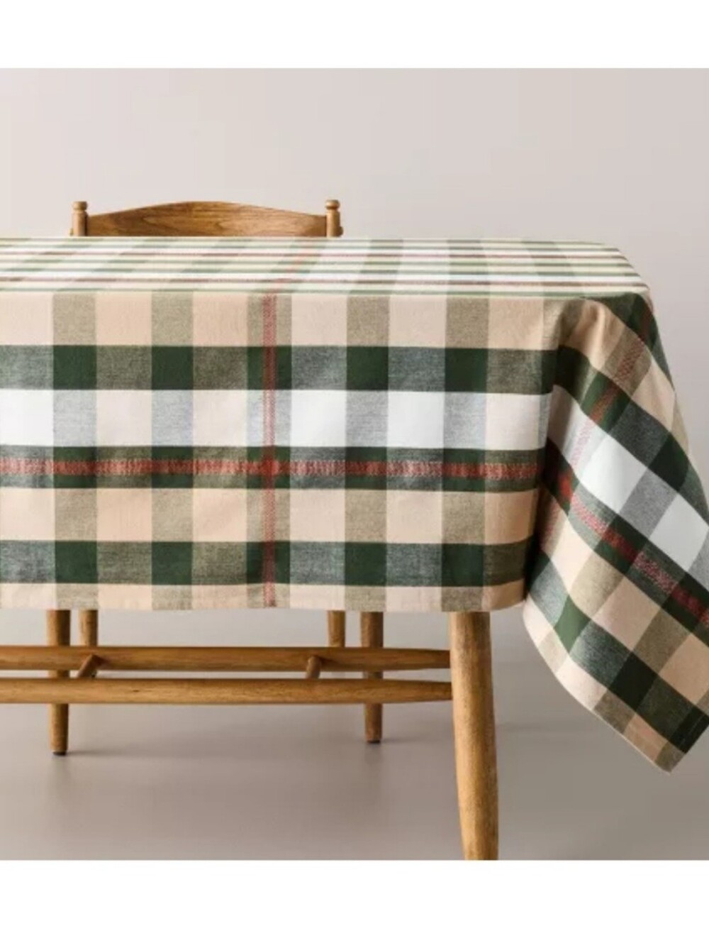 84"x60" Tablecloth Toffee/Green Plaid - Hearth & Hand™ with Magnolia
